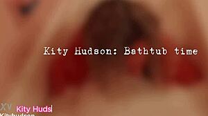 Kity Hudson's softcore bath tub time with mature tits