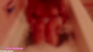 Kity Hudson's softcore bath tub time with mature tits