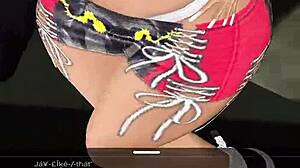 Big booty bitch twerks at party