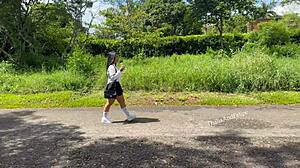 university girl easily gives in to stranger in long-distance relationship