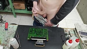 Blasting Massive Cumshot On Client's Machine