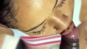 Amateur couple shares deep blowjob with stepbrother's bbc