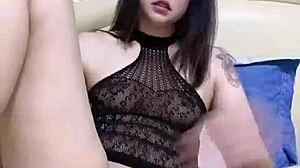 Amateur solo masturbation ends with powerful squirt