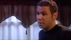 Hannah deepthroats the cock to the hilt and he cums on her tits!