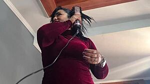 couple's backstage doggystyle quickie without condom, then with