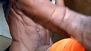 african teen takes big black cock in standing doggy