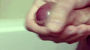 Just chilling, watching my dick cum in slow motion. Looks tasty up close, right?