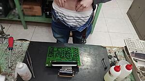 Blasting Massive Cumshot On Client's Machine