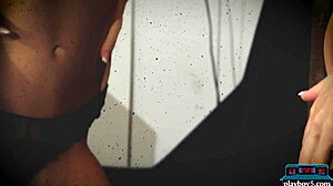 Sexy Canadian blonde Katie Jean teases in solo softcore striptease video.