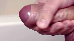 Just chilling, watching my dick cum in slow motion. Looks tasty up close, right?