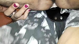 in this inversion, the girl takes control with a strapon and fucks the guy passionately.