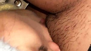 My neighbor passionately licks my pussy in an abandoned barn, hiding our lesbian desires from everyone