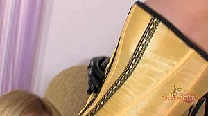 two chicks got wild with strapon and pantyhose fetish play. it ended with toys everywhere.