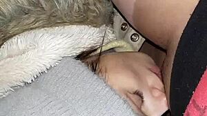 My neighbor passionately licks my pussy in an abandoned barn, hiding our lesbian desires from everyone