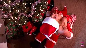 yo, christmas blonde babe with fake juggs drilled by hung stud?