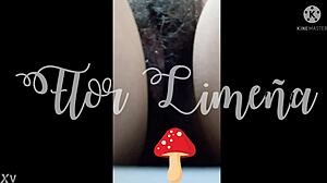 peruvian woman pees at home during social isolation