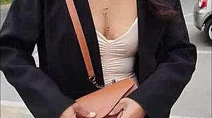 ROSSY EBONY TRIES LINGERIE, ENDS UP CUMMING HARD