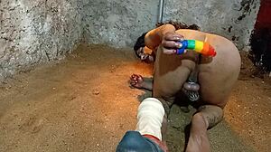 I'm overwhelmed watching this TS play with dildos, pure anal ecstasy. It's driving me wild with every thrust!