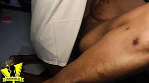 Black ninja rocks neighbor hard and cums