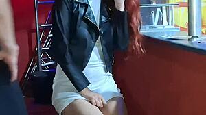 my wife flashed no panties at the bar, then got pounded by a hung stranger in the bathroom