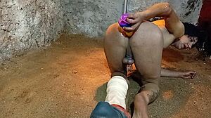 I'm overwhelmed watching this TS play with dildos, pure anal ecstasy. It's driving me wild with every thrust!