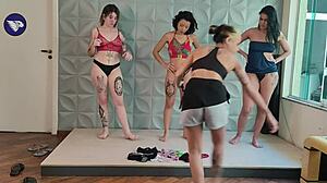 i’m overwhelmed watching latina girls swap panties at himeros mansion