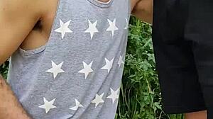 Homemade Public Flashing Game with Domination in Outdoor Setting