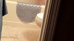 Shy Girl Bathing In The Shower On August 18, 2015