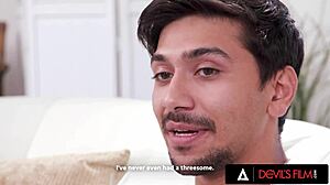 DEVILS FILM - GORGEOUS SCARLIT SCANDAL AND KAYLEY GUNNER SHARE CUM AFTER HOT THREESOME