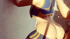 Yo, check Fortnite Chun Li sneaking rough anal in bathroom! 🚿💦