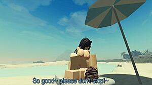 Enjoying A Creampie With My Roblox Catgirl On The Beach