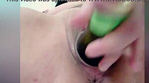 Yo, check Raven Grey pouring champagne straight from her pussy hole