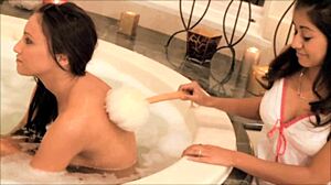 Brunette Babe Rides BBC in Hot Cowgirl Action by the Pool