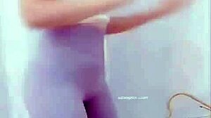 Asian Girl Dancing With a Teasing Cameltoe Show