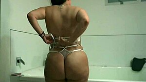 sensual bbw in lingerie masturbaing at motel oops