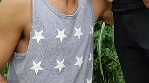 Homemade Public Flashing Game with Domination in Outdoor Setting