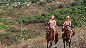 Lady in bra displays softly bouncing boobs in clothed softcore scene