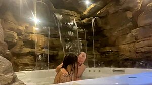 newlywed couple enjoys honeymoon at motel with wife riding hard on cock