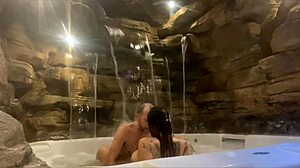 newlywed couple enjoys honeymoon at motel with wife riding hard on cock