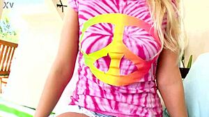 hey, vanessa cage with sexy blue eyes blonde coed big cock pov blowjob and cum swallow