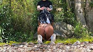 Latina Colombian Teen Blowjob Outdoor