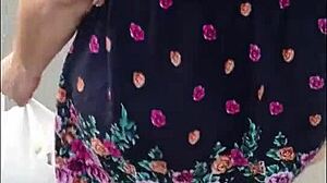 Upskirt norija v javnosti, latinska madura mi podari vse!