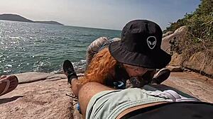 hey girls, wanna join this hot orgy on a deserted beach with us?