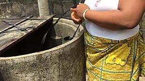 Bitch With Massive Tits Helped And Fucked Hard Outdoor