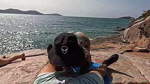 hey girls, wanna join this hot orgy on a deserted beach with us?