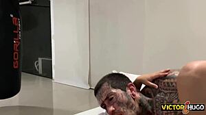 Loira Peituda Sucks and Bangs Her Tattooed Husband All Night