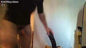 Big ass babe gets fucked by a giant dildo in a homemade porn video