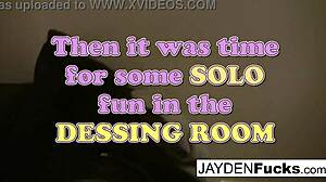 Jayden Jaymes Masturbates in the Changing Room Solo