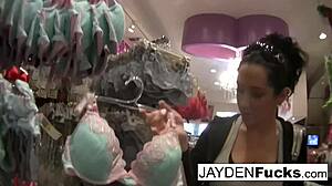 Jayden Jaymes Masturbates in the Changing Room Solo