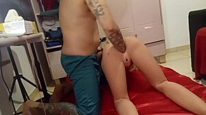 damn! novinha came back from the club sticky and got assfucked with a toy in the bathroom!